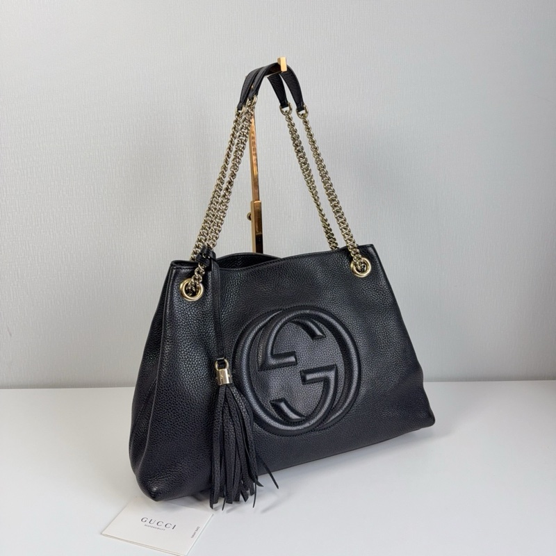 古馳/Gucci  流蘇托特黑色-1