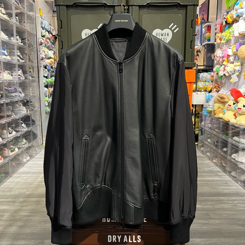 Lv 滿印雙面穿 皮夾克外套48碼-2