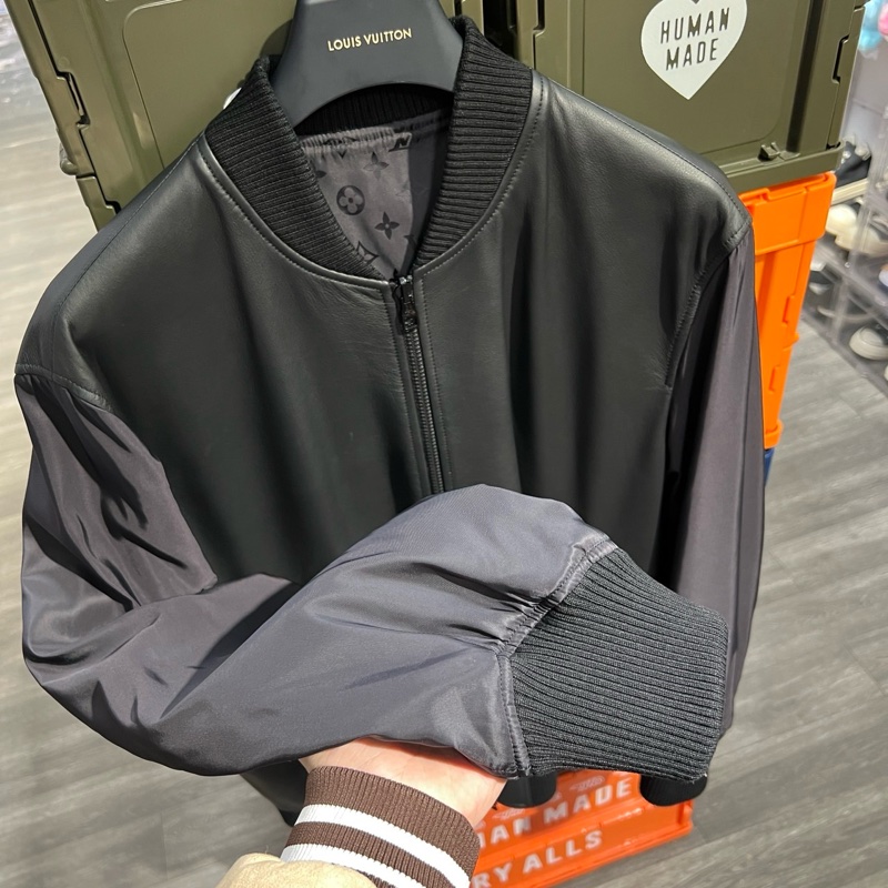 Lv 滿印雙面穿 皮夾克外套48碼-7