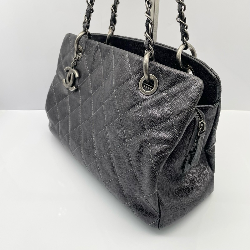 Chanel香奈兒菱格荔枝皮tote購物袋-5