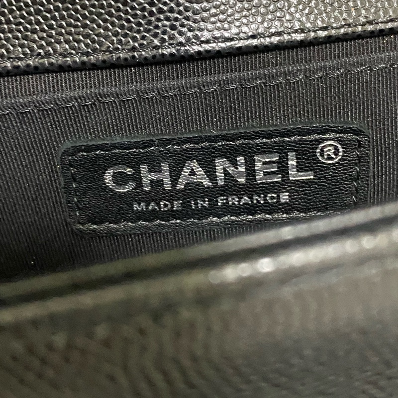 Chanel BOY 25荔枝皮 黑銀 🏅-15