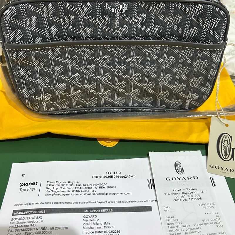 全新灰色GOYARD CAP-VERT相機包-4