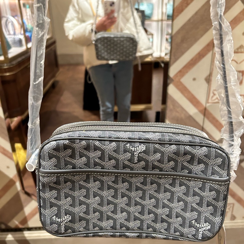 全新灰色GOYARD CAP-VERT相機包-11