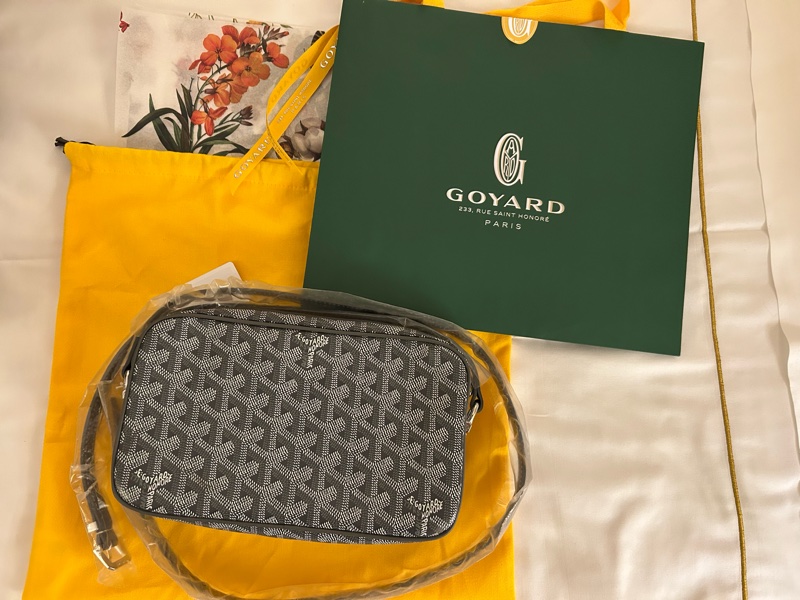 全新灰色GOYARD CAP-VERT相機包-0