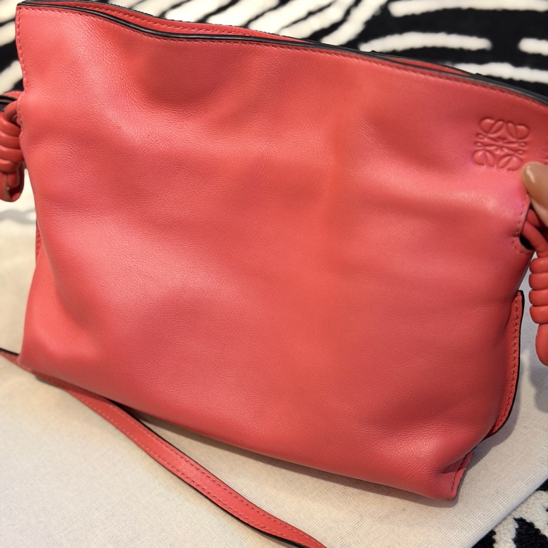 Loewe flamenco mini 珊瑚粉 斜背 肩背 手提-2