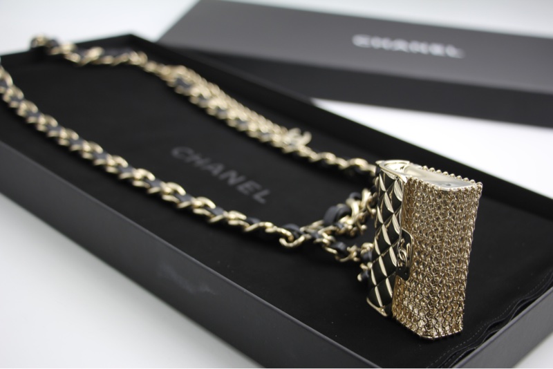 Chanel B21S 金屬手袋皮穿鏈腰鏈85cm-5