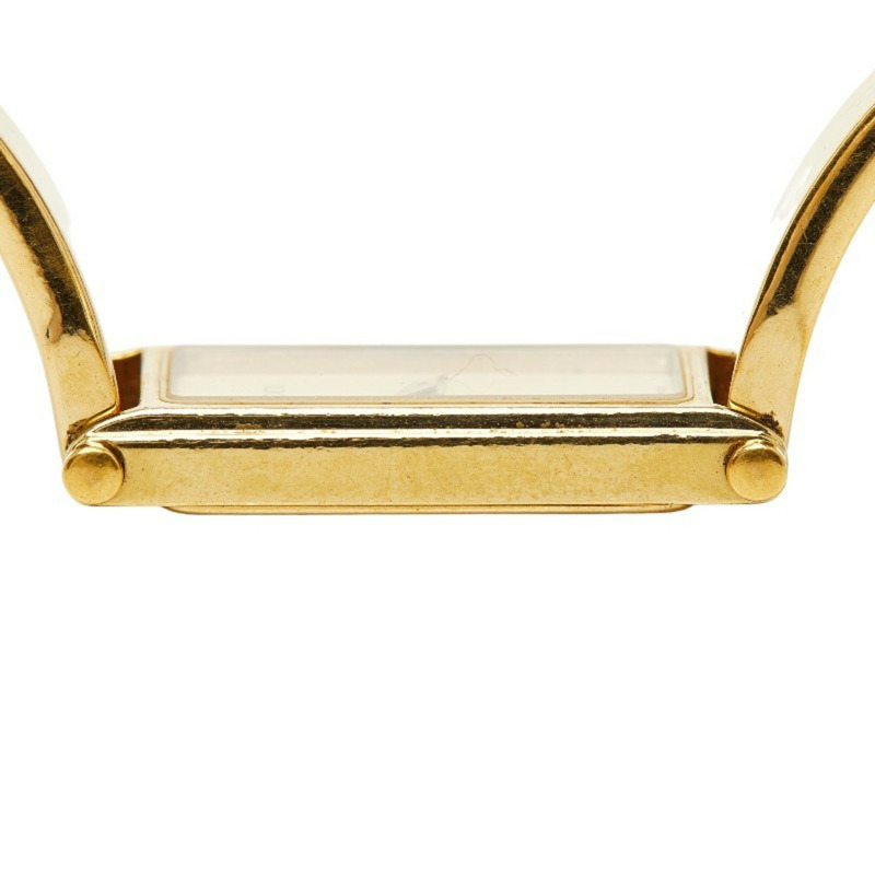 Gucci Logo 手環腕錶，1500L 石英機芯，金色錶盤，不鏽鋼鍍層，女款，GUCCI-5