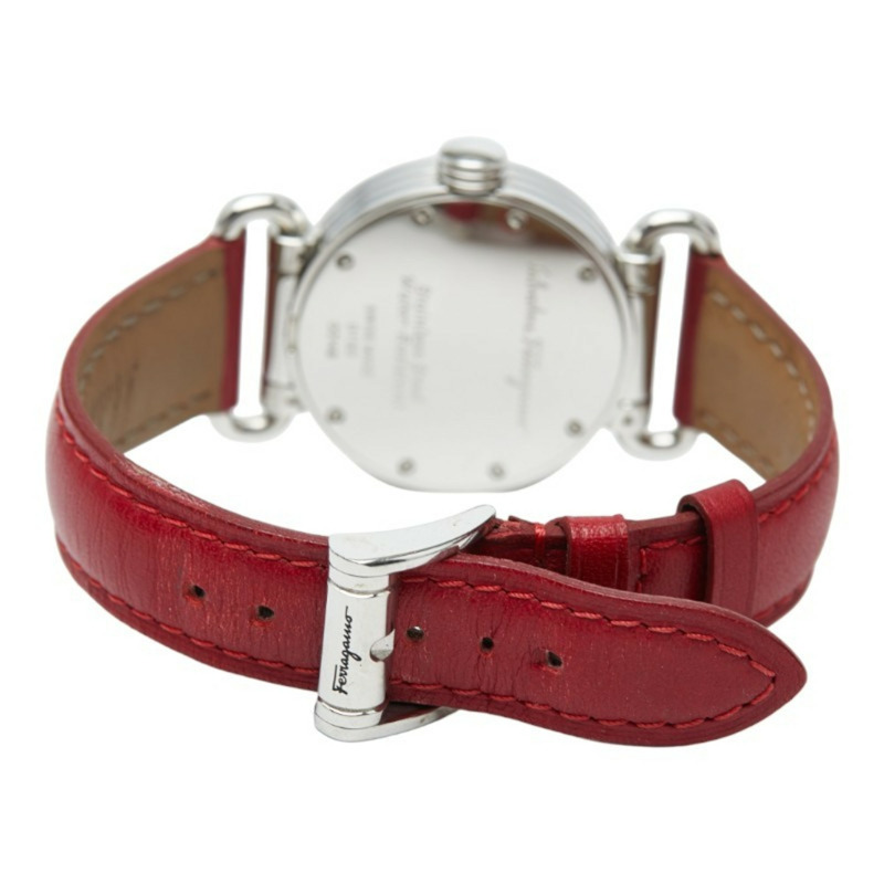 Salvatore Ferragamo 女士腕錶 0130 瑞士石英白色錶盤不鏽鋼錶殼-4