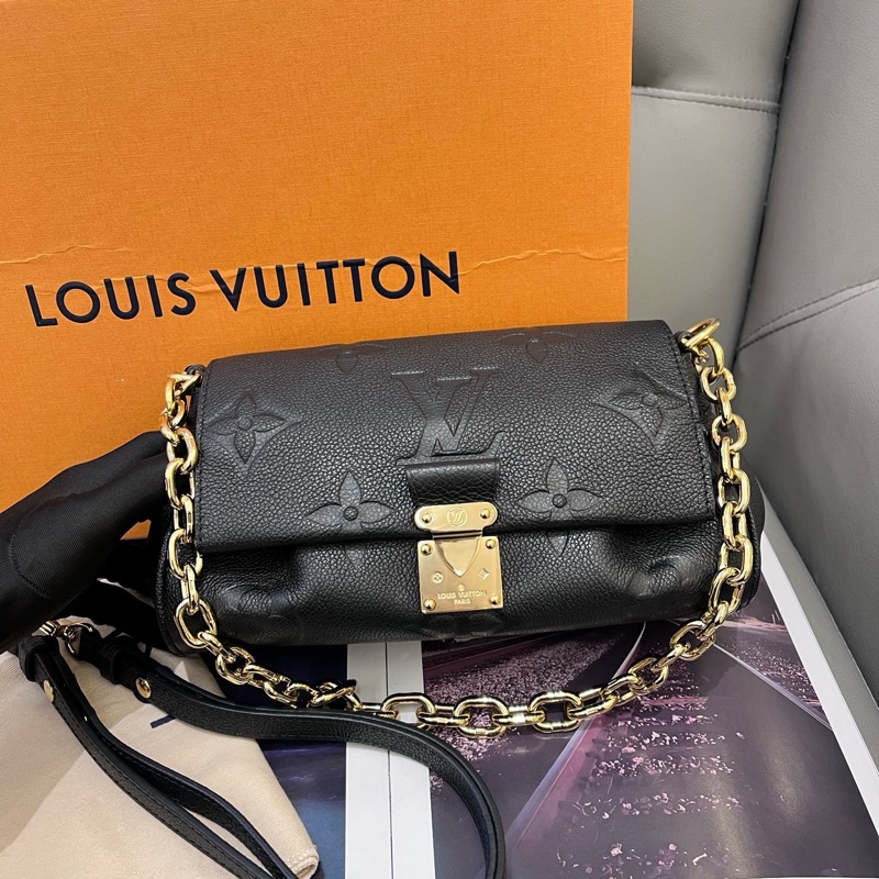 LV 黑金全皮favorite 摯愛雲朵包-0