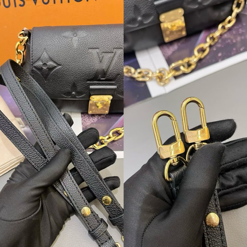 LV 黑金全皮favorite 摯愛雲朵包-7