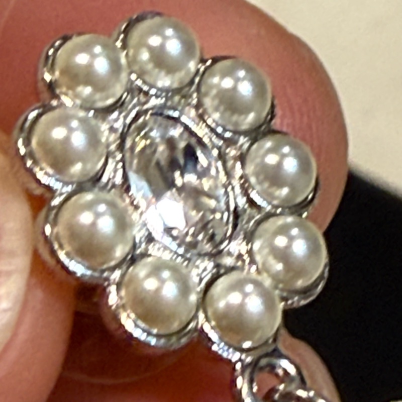 CHANEL 香奈兒 CC 花朵 珍珠 耳環-1