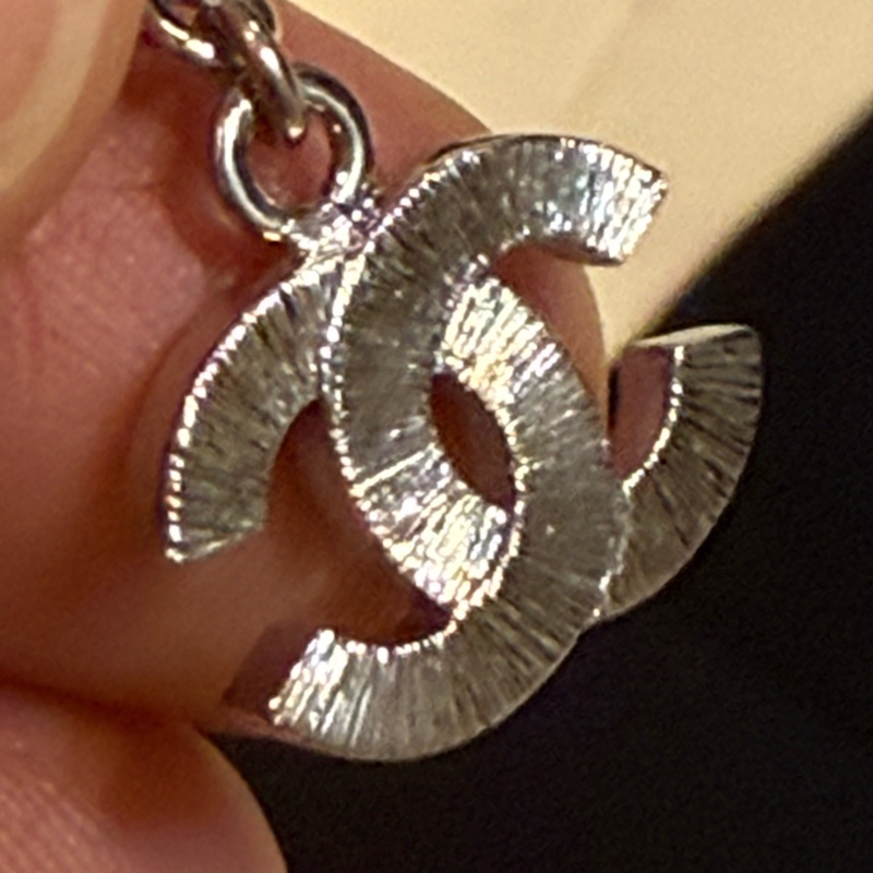 CHANEL 香奈兒 CC 花朵 珍珠 耳環-3