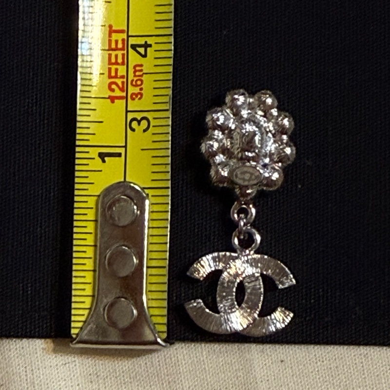 CHANEL 香奈兒 CC 花朵 珍珠 耳環-8