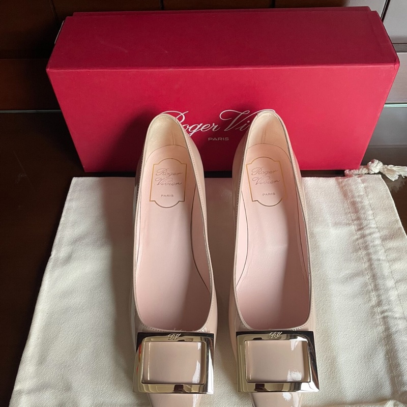 【​​全新大全套✨撿漏✌🏻️❗️全網最便宜】Roger Vivier 裸色高踭鞋 37 碼Belle Vivier-3