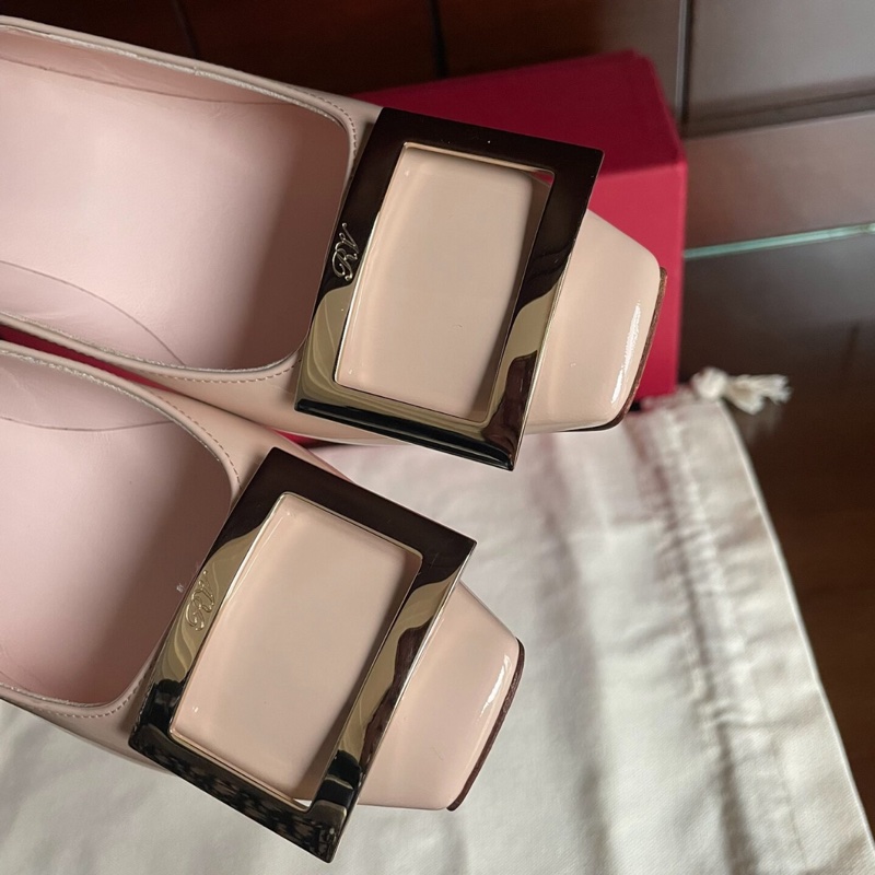 【​​全新大全套✨撿漏✌🏻️❗️全網最便宜】Roger Vivier 裸色高踭鞋 37 碼Belle Vivier-5