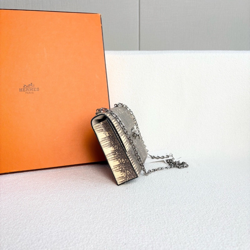 Hermes verrou插銷手槍包銀扣 mini 原色蜥蜴 17*13*4 99新配件塵袋盒子-3