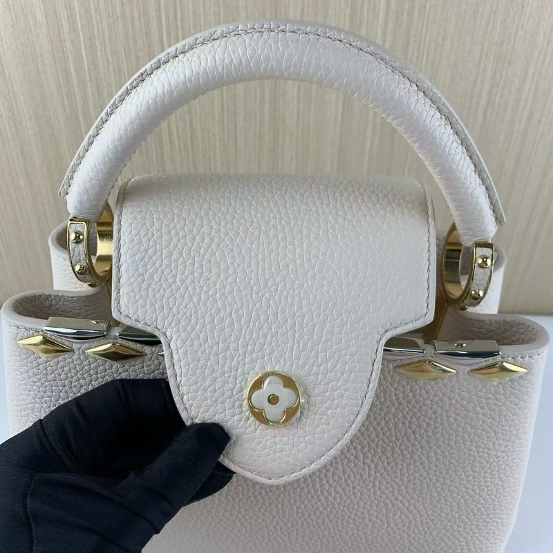 LV capucines BB  白色金屬花邊 芯片款27*18*9 98新配件盒子塵袋-2