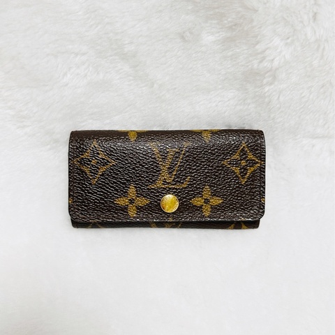 LV老花四孔金釦鑰匙包