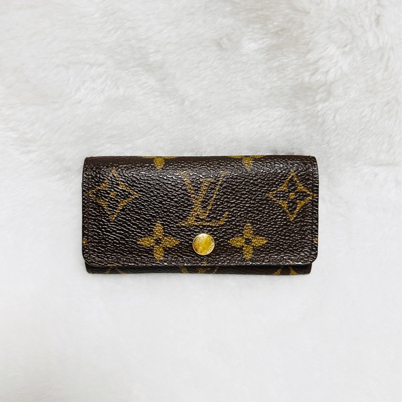 LV老花四孔金釦鑰匙包-5