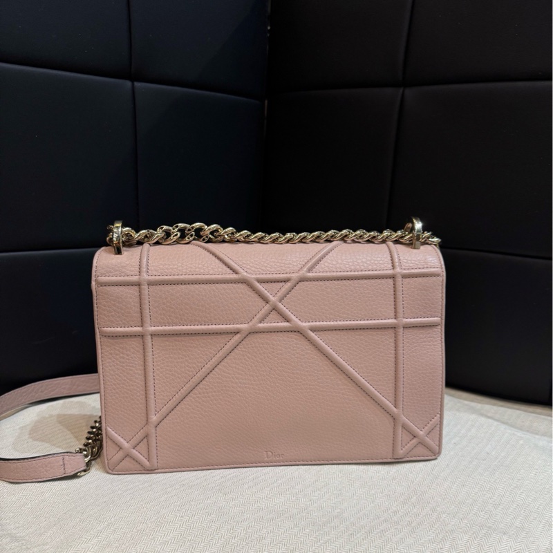 迪奧Dior 金扣盾牌 荔枝紋-3