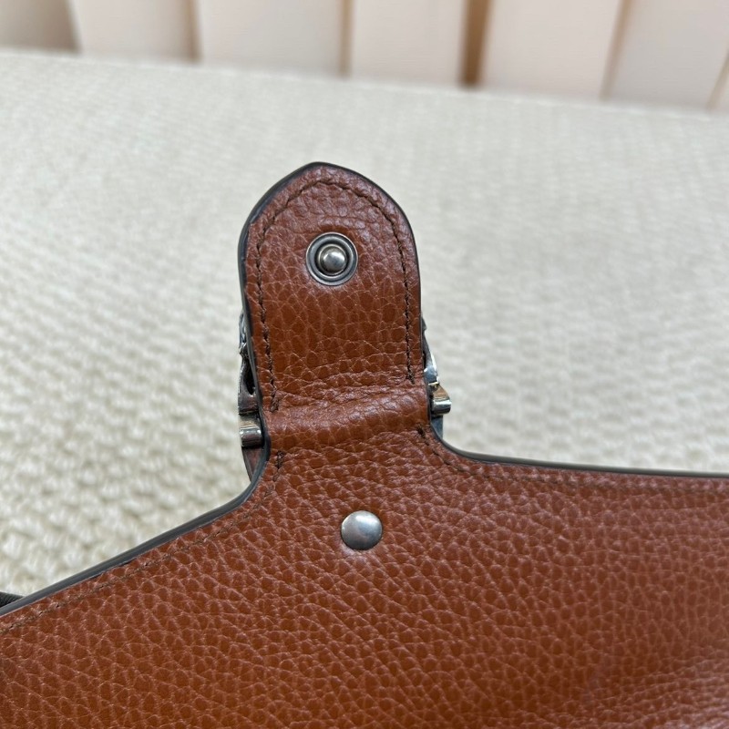 ZZZ 古馳Gucci酒神丹寧牛仔包  藍色牛仔布+棕色皮革 復古做舊感滿滿 標誌性虎頭馬蹄扣 琺瑯工藝超有辨識度-17