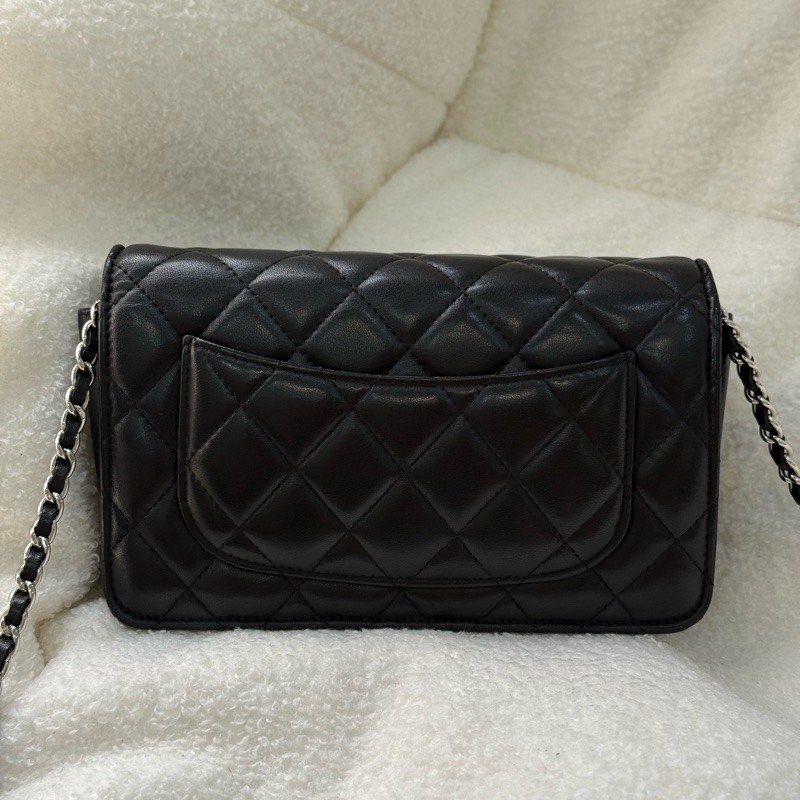 （香港購證🇭🇰）Chanel Woc 黑銀羊皮-1