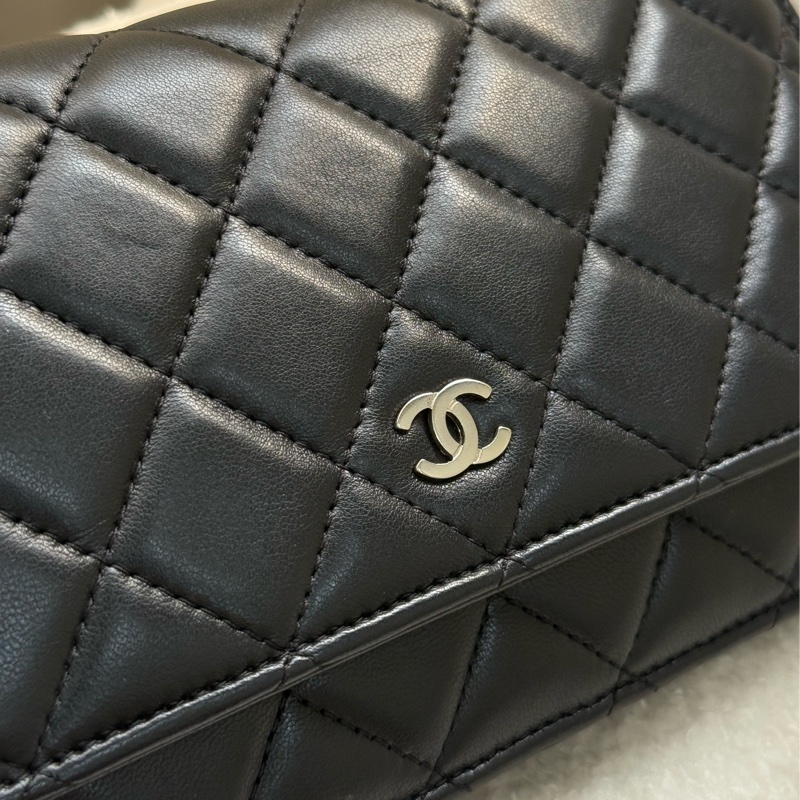 （香港購證🇭🇰）Chanel Woc 黑銀羊皮-2