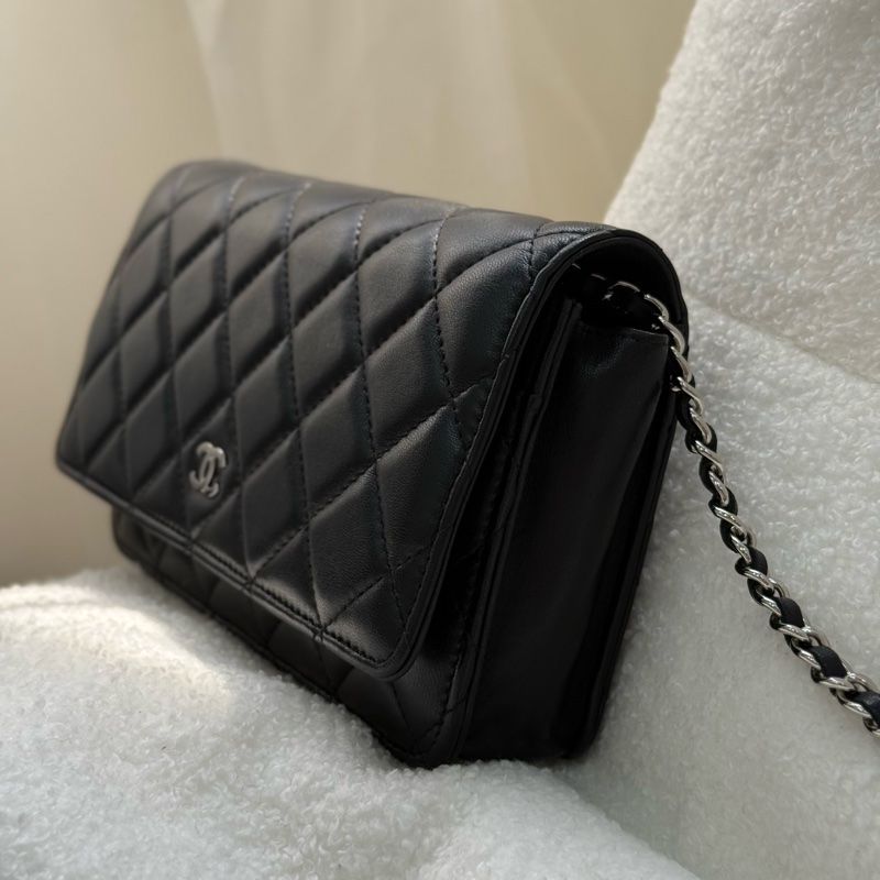 （香港購證🇭🇰）Chanel Woc 黑銀羊皮-3