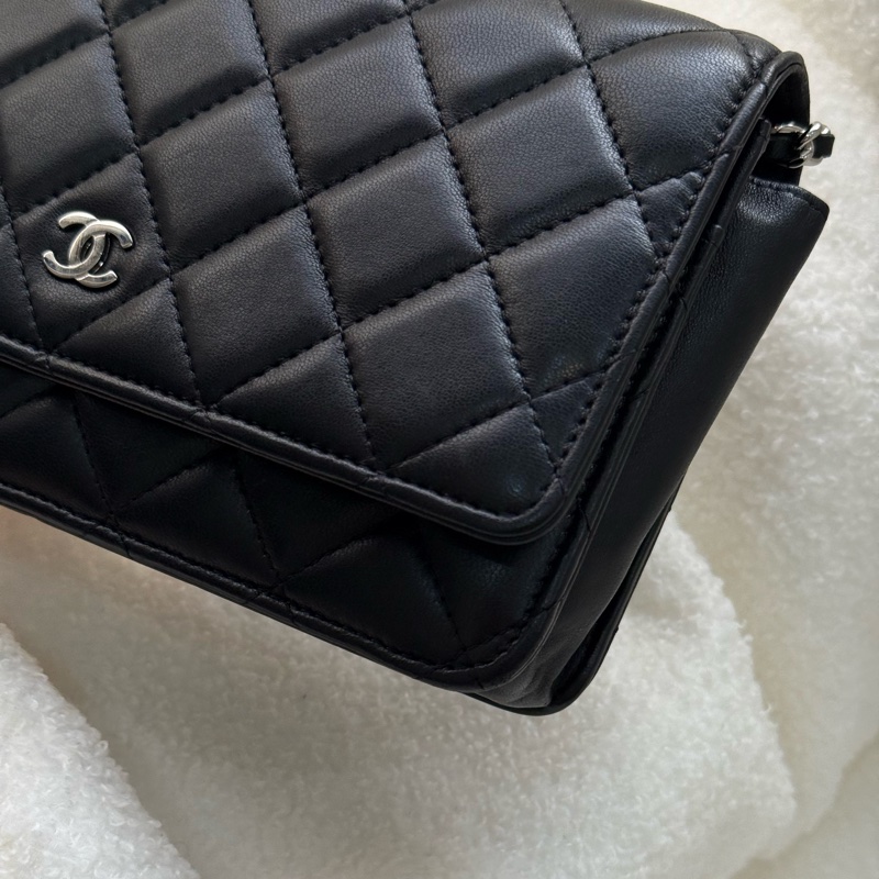 （香港購證🇭🇰）Chanel Woc 黑銀羊皮-6