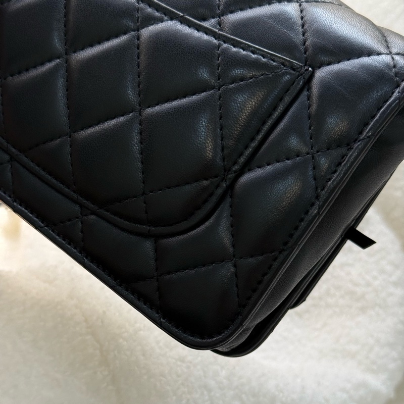 （香港購證🇭🇰）Chanel Woc 黑銀羊皮-8