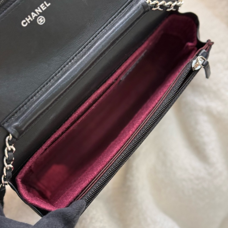 （香港購證🇭🇰）Chanel Woc 黑銀羊皮-13