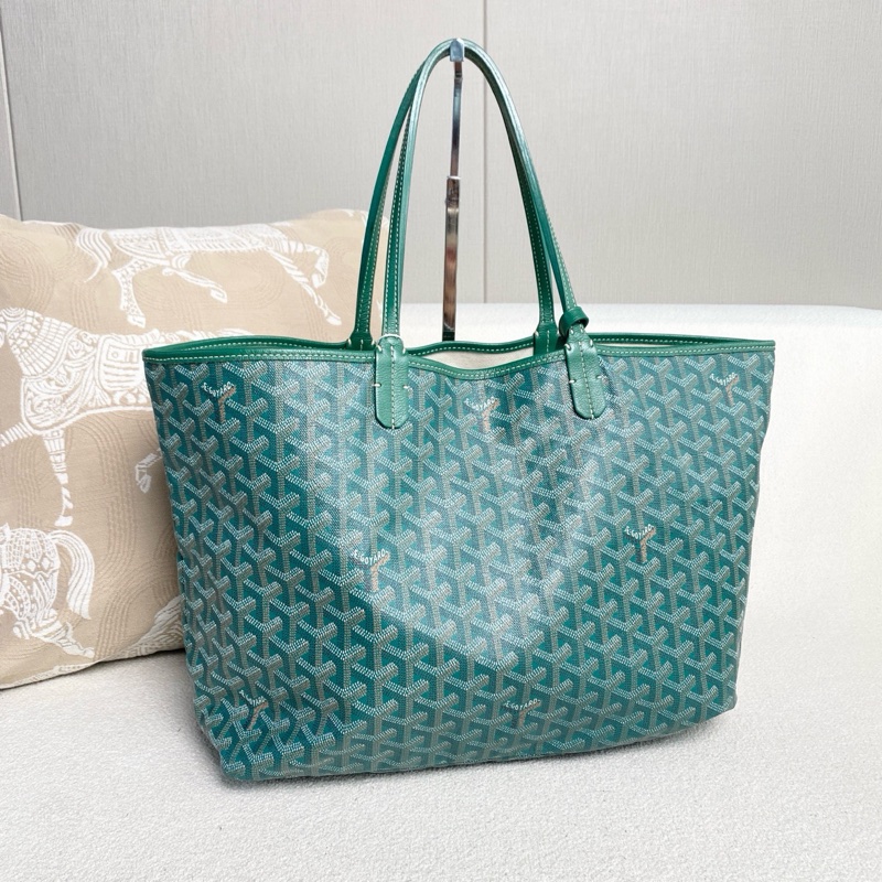【96%新✨經典保值❗️🈹秒殺價優惠】GOYARD Saint Louis Y字老花滿印 托特包 小號 綠色-2