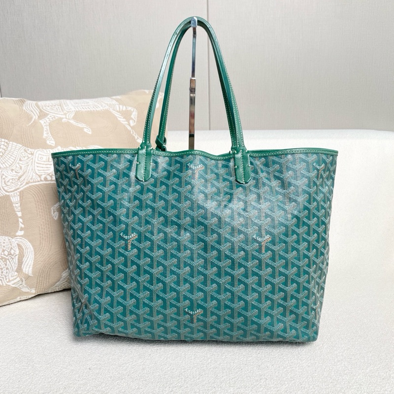 【96%新✨經典保值❗️🈹秒殺價優惠】GOYARD Saint Louis Y字老花滿印 托特包 小號 綠色-5