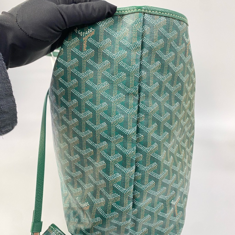 【96%新✨經典保值❗️🈹秒殺價優惠】GOYARD Saint Louis Y字老花滿印 托特包 小號 綠色-24