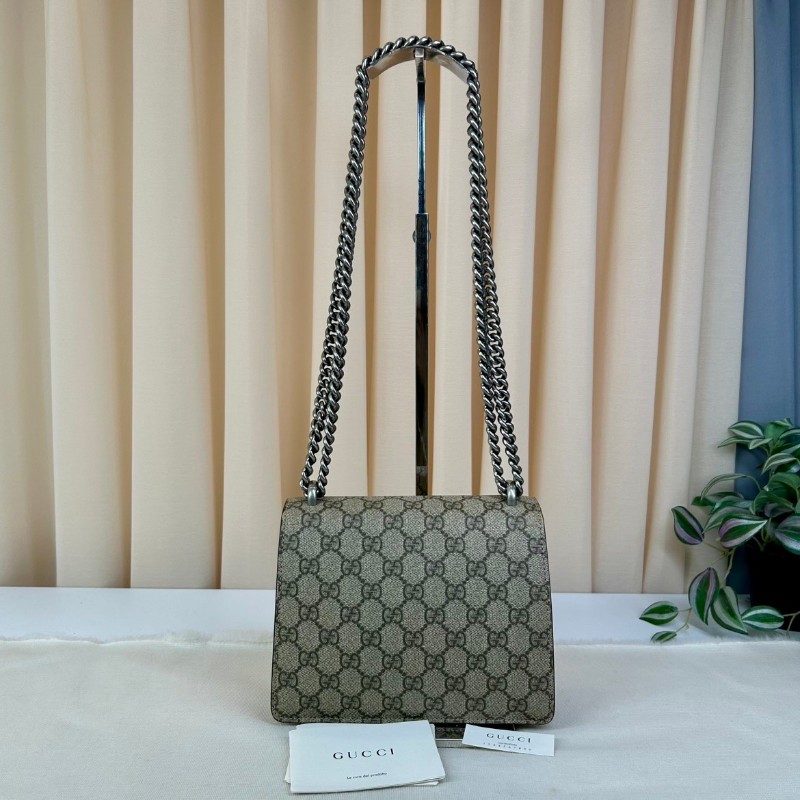 古馳Gucci酒神小號包  經典老花圖案 鏈條設計 適合日常搭配 時尚百搭-1