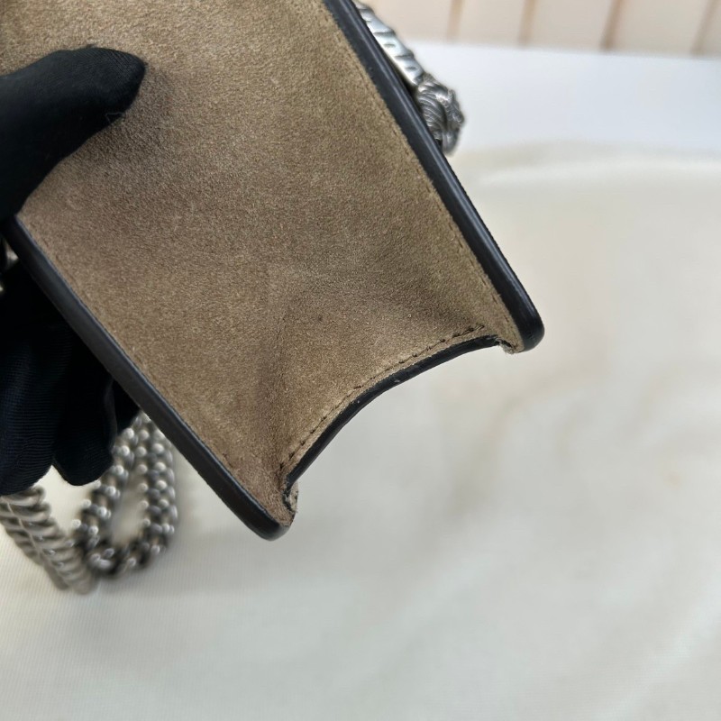 古馳Gucci酒神小號包  經典老花圖案 鏈條設計 適合日常搭配 時尚百搭-8