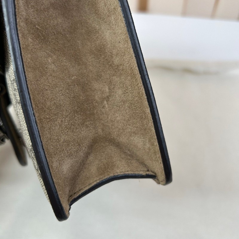 古馳Gucci酒神小號包  經典老花圖案 鏈條設計 適合日常搭配 時尚百搭-10