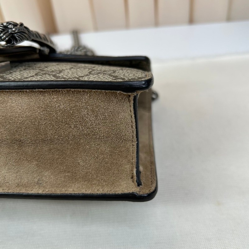 古馳Gucci酒神小號包  經典老花圖案 鏈條設計 適合日常搭配 時尚百搭-13