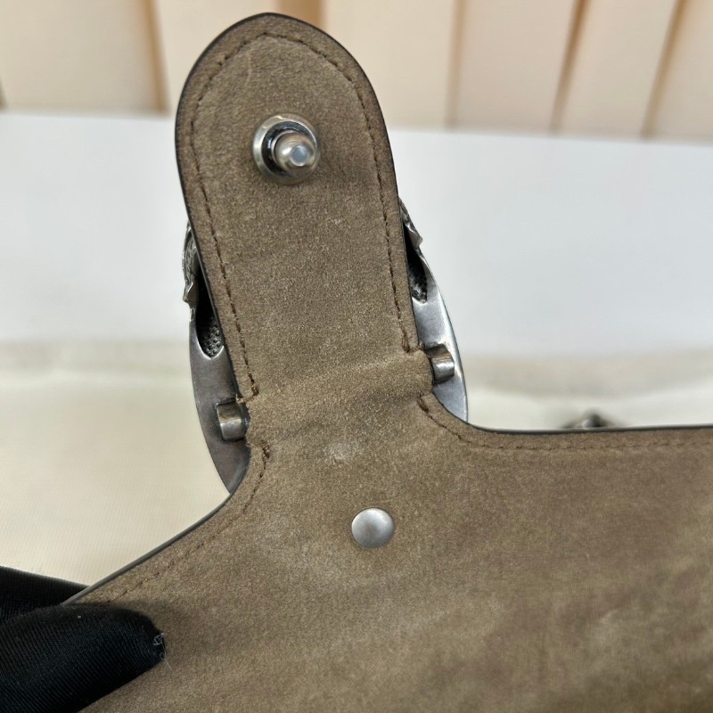 古馳Gucci酒神小號包  經典老花圖案 鏈條設計 適合日常搭配 時尚百搭-21