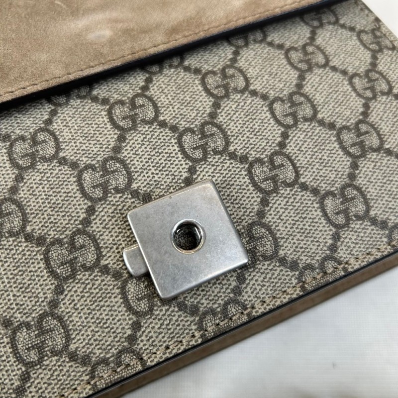 古馳Gucci酒神小號包  經典老花圖案 鏈條設計 適合日常搭配 時尚百搭-22