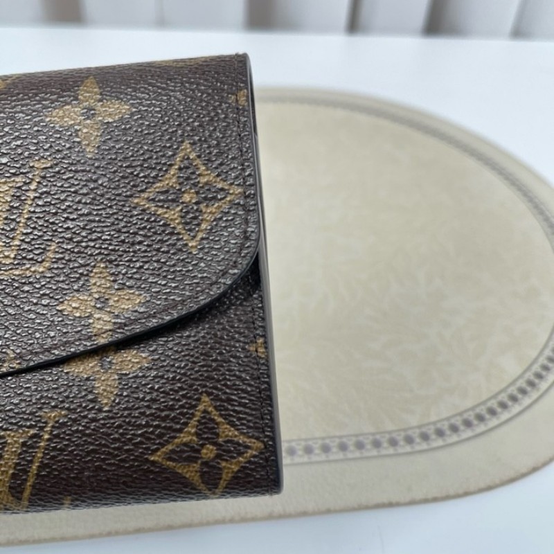 LV路易威登 經典老花搭配豆豆長款信封錢包 紅色內裡 內裡整潔 卡位多 容量大-13