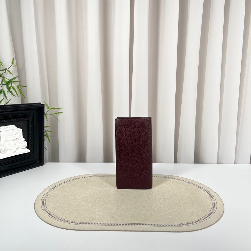 LV路易威登 長款酒紅色對折錢包 內裡卡位多 容量大 有刻字 適合日常使用-1