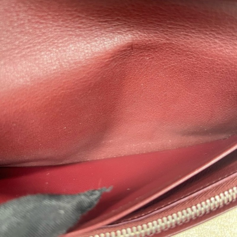 LV路易威登 長款酒紅色對折錢包 內裡卡位多 容量大 有刻字 適合日常使用-20