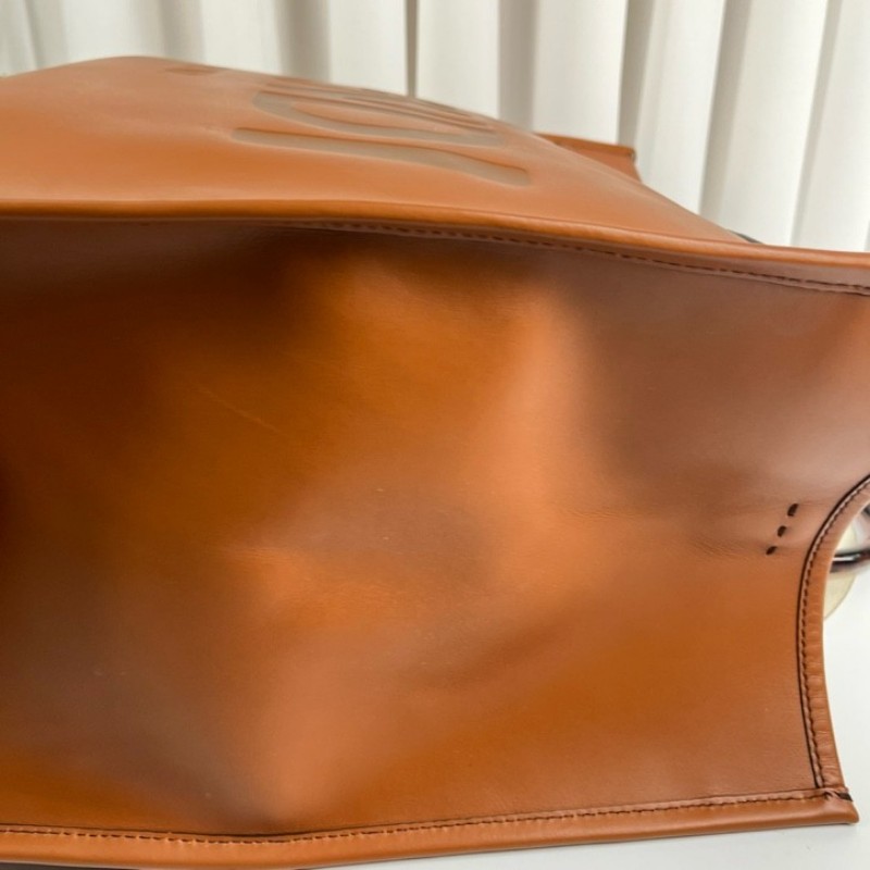 FENDI芬迪 焦糖色sunshine全皮手提托特包 容量超級大 日常出行都適合-13
