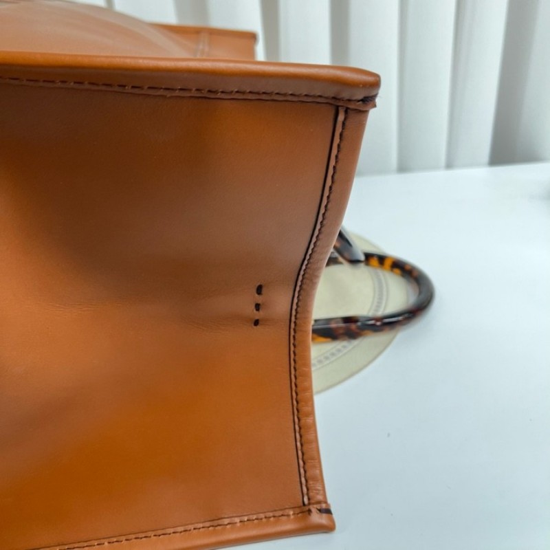 FENDI芬迪 焦糖色sunshine全皮手提托特包 容量超級大 日常出行都適合-14