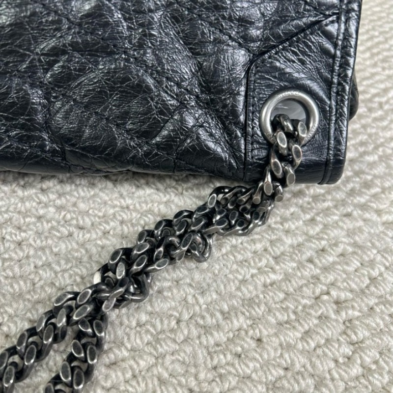 YSL聖羅蘭niki黑色油蠟皮 經典熱門款 隨性百搭 可單肩可斜挎 容量實用-16