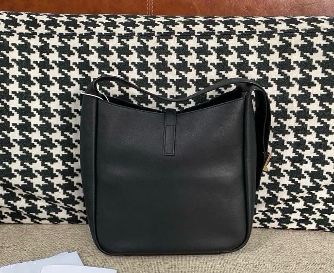 YSL聖羅蘭黑金小號hobo手提單肩腋下包-1