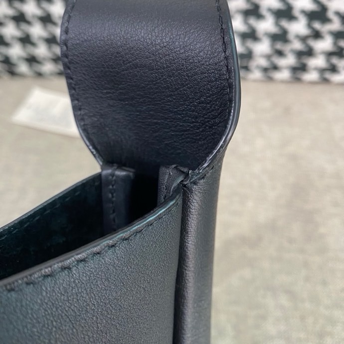 YSL聖羅蘭黑金小號hobo手提單肩腋下包-5