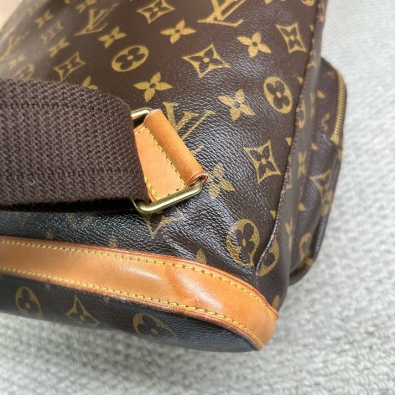 LV路易威登老花雙肩包 經典老花配色 金色五金 多口袋設計 容量大 男女都能背-20