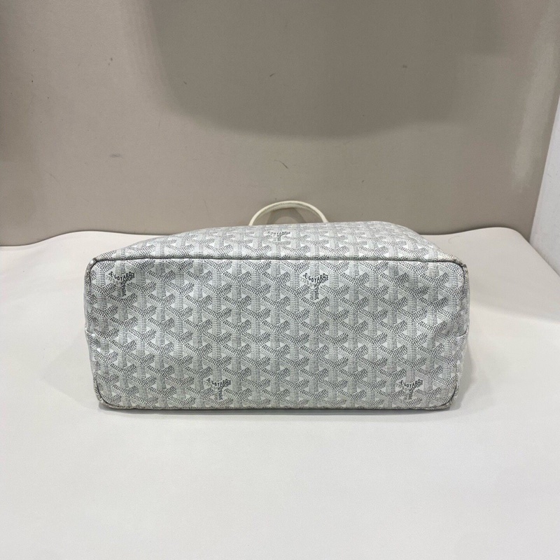 【法鬥聯盟舉手🤚🏻❤️限量稀有✨愛他就背他上身】Goyard限量款法鬥中號購物袋 白色｜子母包｜托特包｜手提包-5